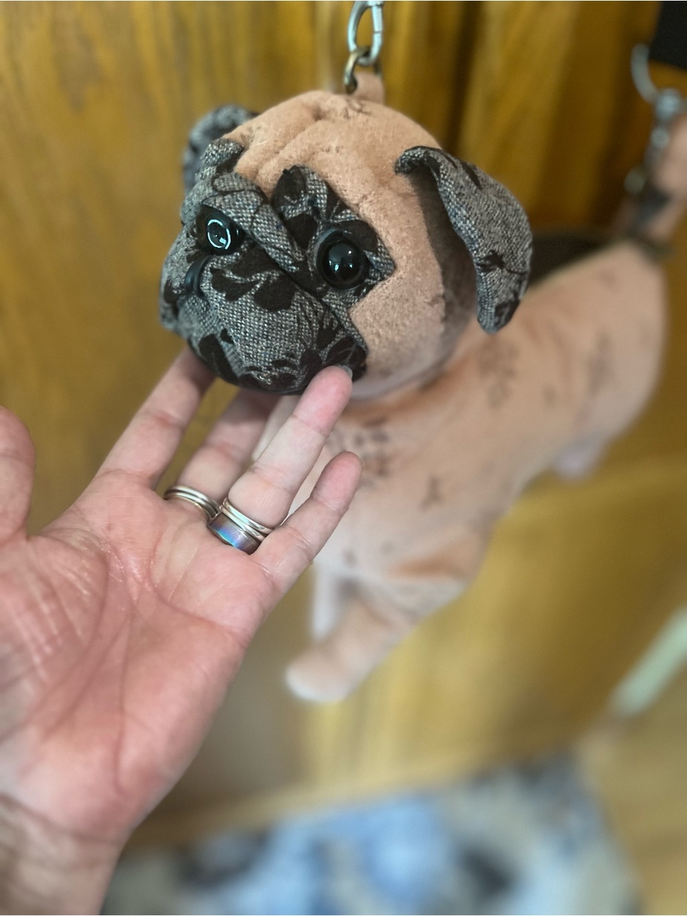 Fuzzy Nation 3D Pug Purse - Picture 2 of 4